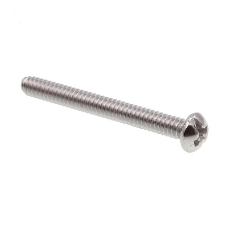 Prime-Line Machine Screw, Round Head, Phil/Sltd Comb No. 6-32 X 1-1/4in 18-8 Stainless Steel 100PK 9003227